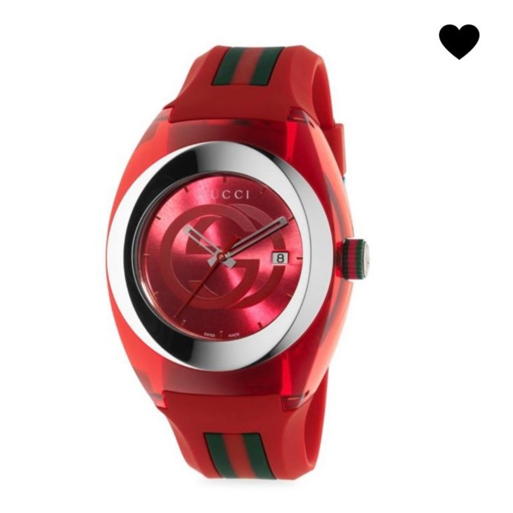 Gucci Stainless Steel & Rubber Strap Watch